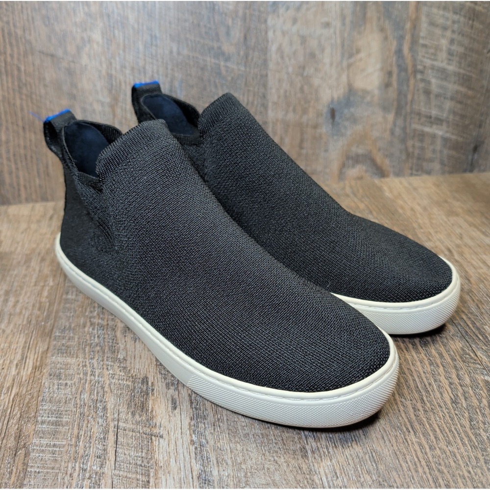 Rothy's The Chelsea Black Knit Sneaker Boot Women's Size US 9 Slip In
